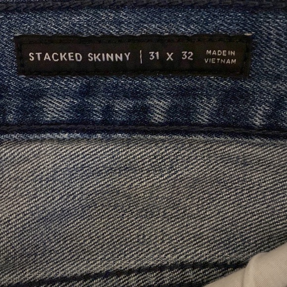 Pacsun | Mens Moto Stacked Skinny Distressed Biker Jeans | 31X333 - Picture 4 of 12